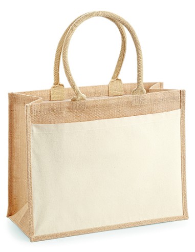 WES-W427-Cotton Pocket Jute Shopper